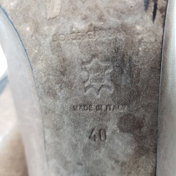 Dolce & Gabbana Pumps 40 Made in Italy Peep Toe Brown Stiletto Heel Shoe Leather - Picture 11 of 11